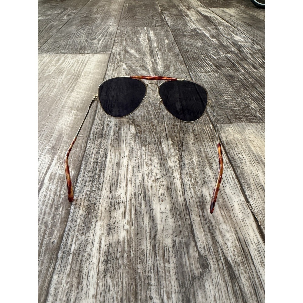 VTG 1990s Bausch Lomb Outlook Aviator Sunglasses Gold Tone Tortoise Retro - Picture 3 of 4